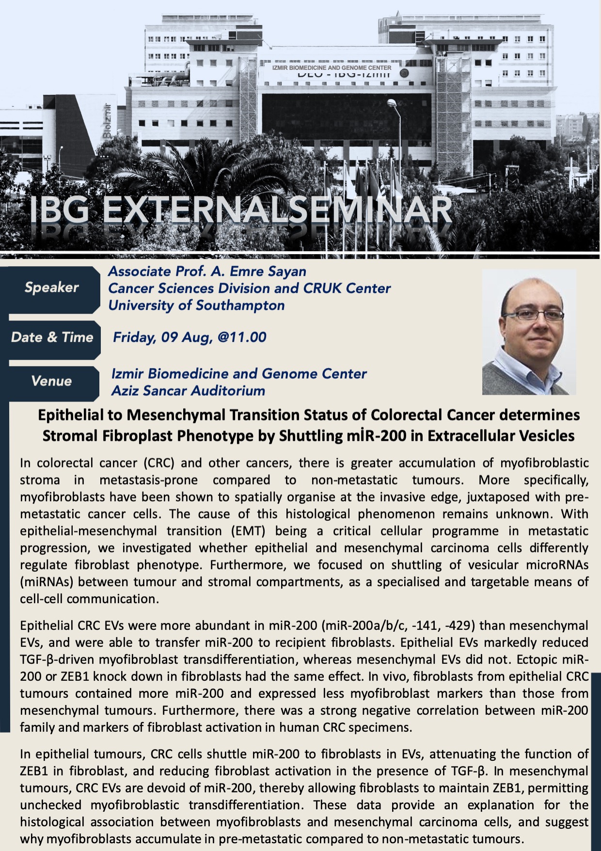 Epithelial to Mesenchymal Transition Status of Colorectal Cancer determines Stromal Fibroplast Phenotype by Shuttling mİR-200 in Extracellular Vesicles