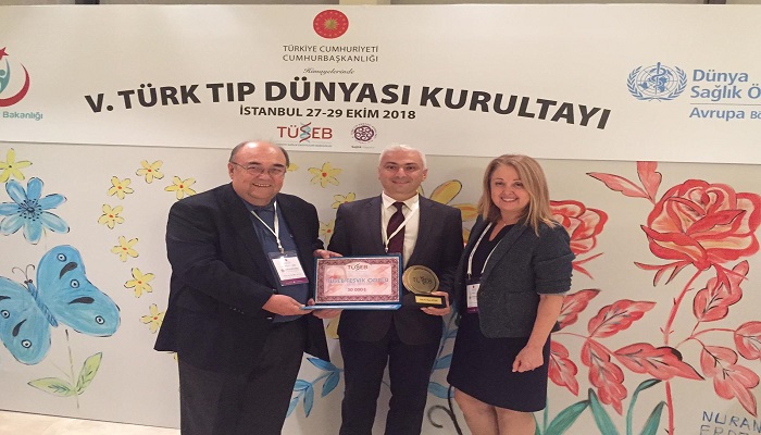 ASSOC. PROF. SINAN GUVEN RECEIVED TUSEB AZIZ SANCAR ENCOURAGEMENT AWARD IN THE FIFTH TURKISH MEDICAL WORLD CONGRESS